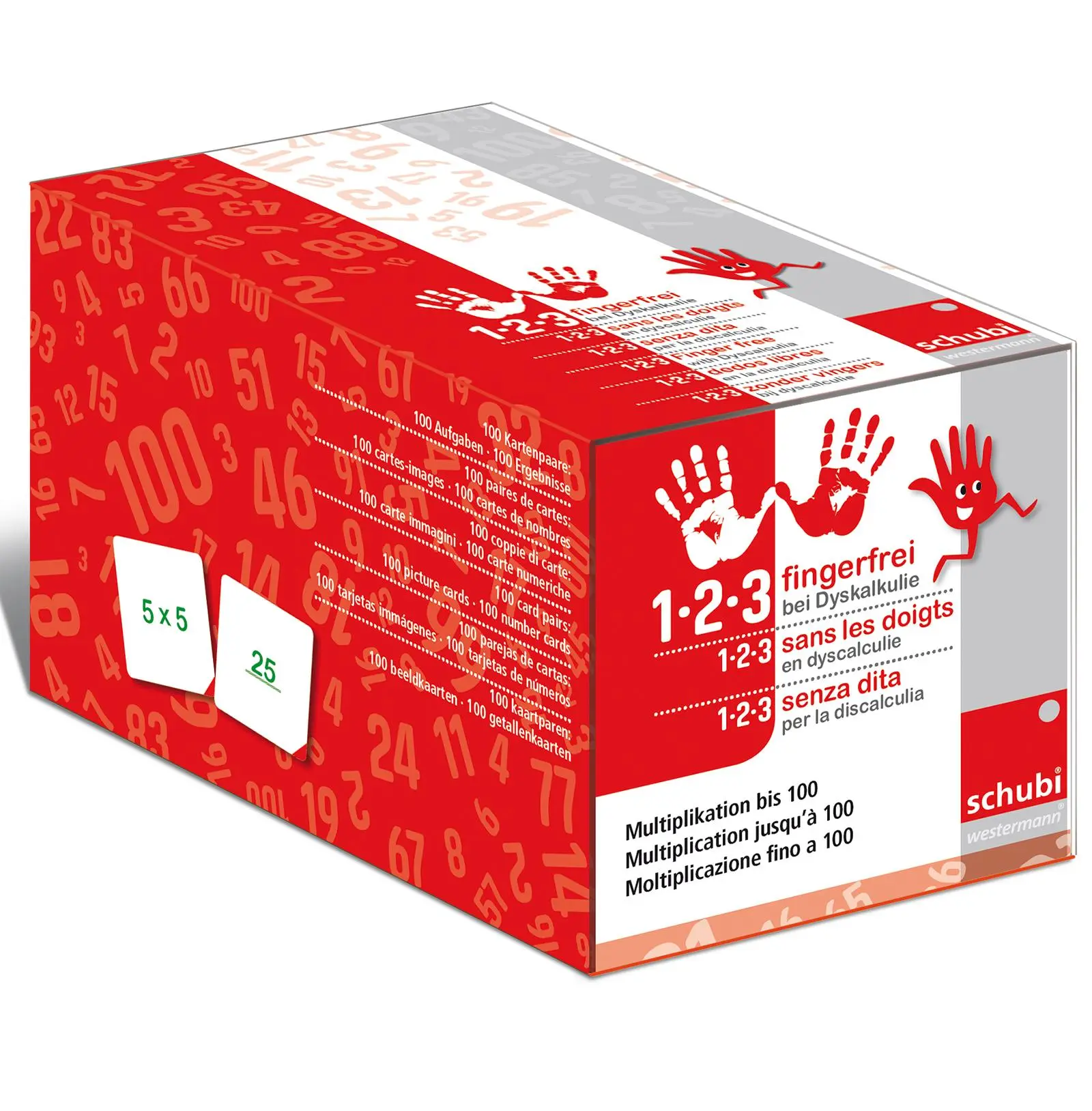 Cover: 9783039766802 | 1-2-3 fingerfrei bei Dyskalkulie 4 | Multiplikation bis 100 | Box