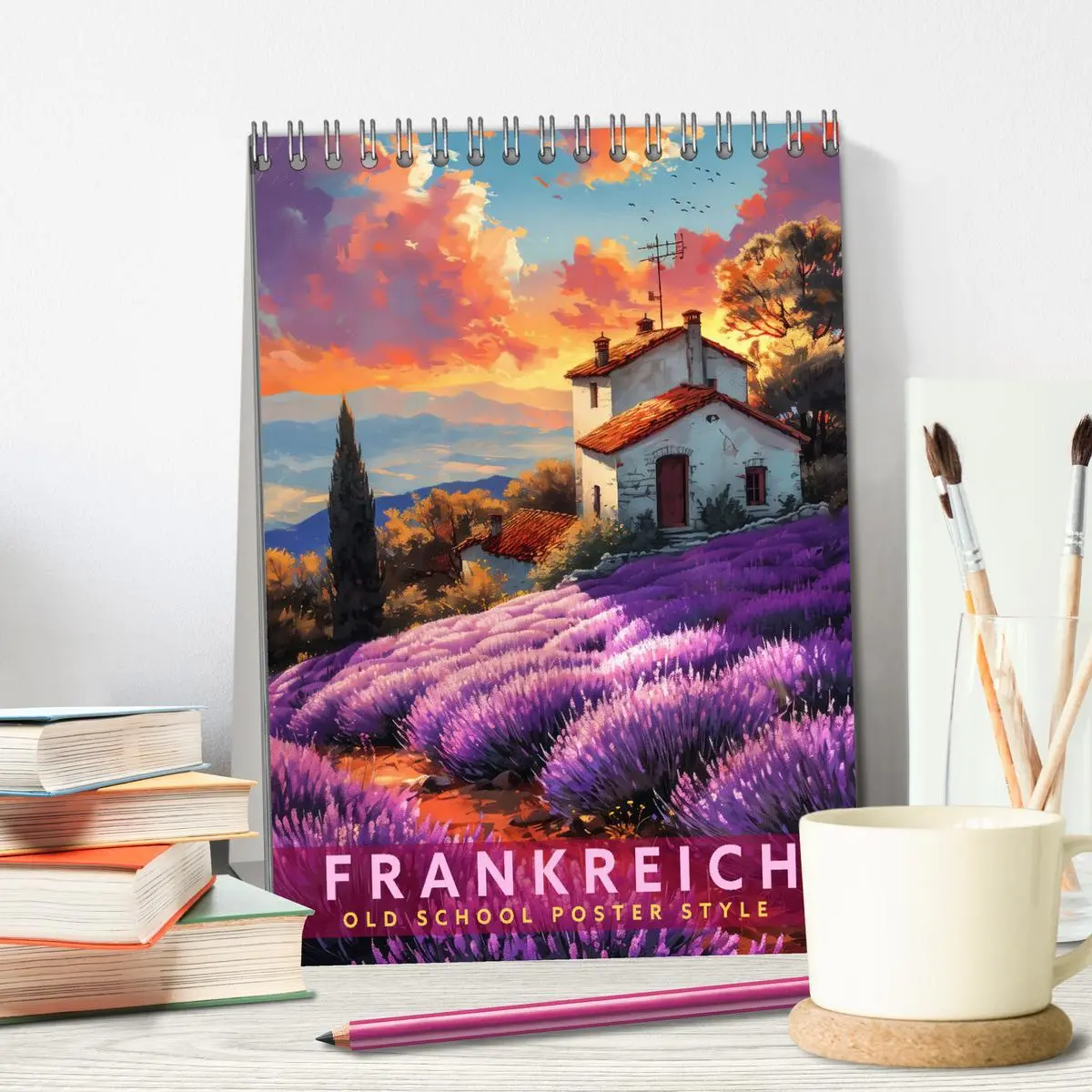 Bild: 9783516256802 | Frankreich - Old School Poster Style (Tischkalender 2026 DIN A5...