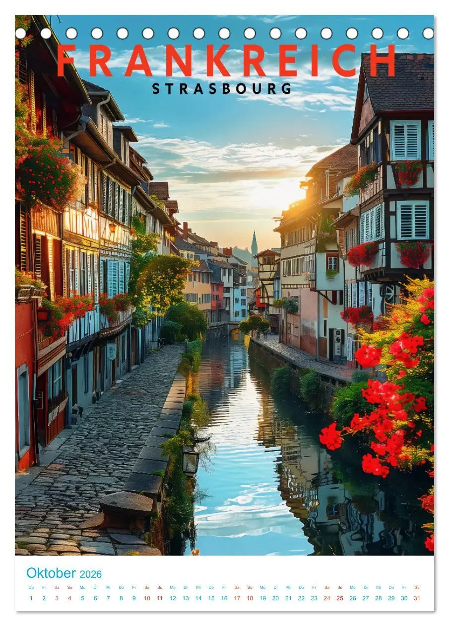 Bild: 9783516256802 | Frankreich - Old School Poster Style (Tischkalender 2026 DIN A5...