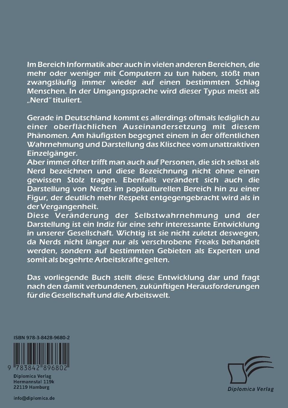 Rückseite: 9783842896802 | Nerd-Kultur: Selbstbild und Fremdwahrnehmung von (Computer-)Nerds