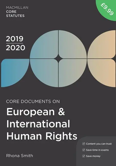 Cover: 9781352006902 | Core Documents on European and International Human Rights 2019-20