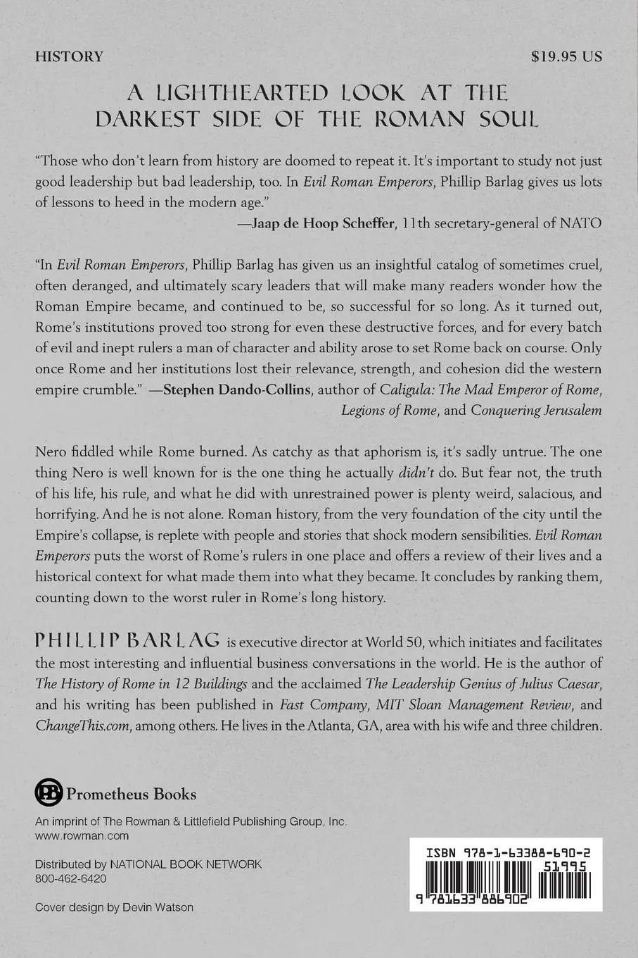 Rückseite: 9781633886902 | Evil Roman Emperors | Phillip Barlag | Taschenbuch | Englisch | 2021