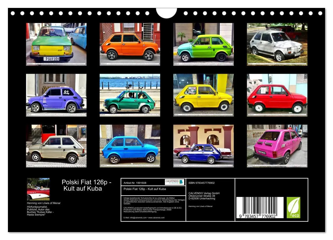Bild: 9783457776902 | Polski Fiat 126p - Kult auf Kuba (Wandkalender 2026 DIN A4 quer),...
