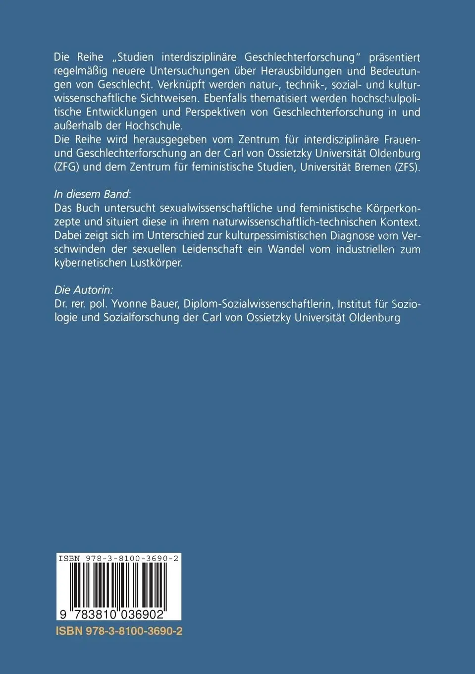 Rückseite: 9783810036902 | Sexualität - Körper - Geschlecht | Yvonne Bauer | Taschenbuch | 283 S.