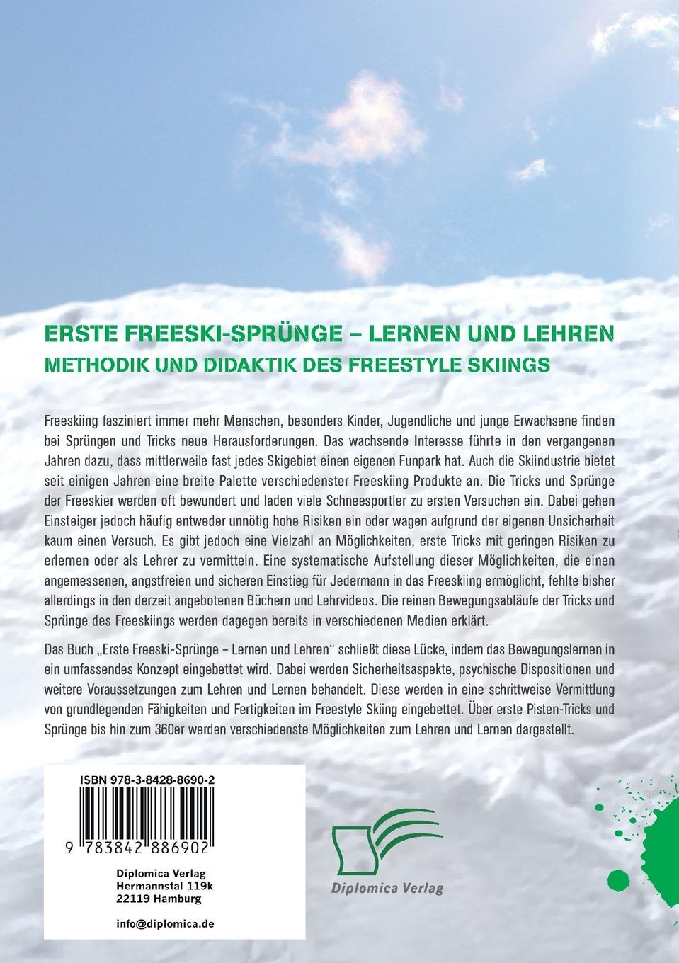 Rückseite: 9783842886902 | Erste Freeski-Sprünge - Lernen und Lehren: Methodik und Didaktik...