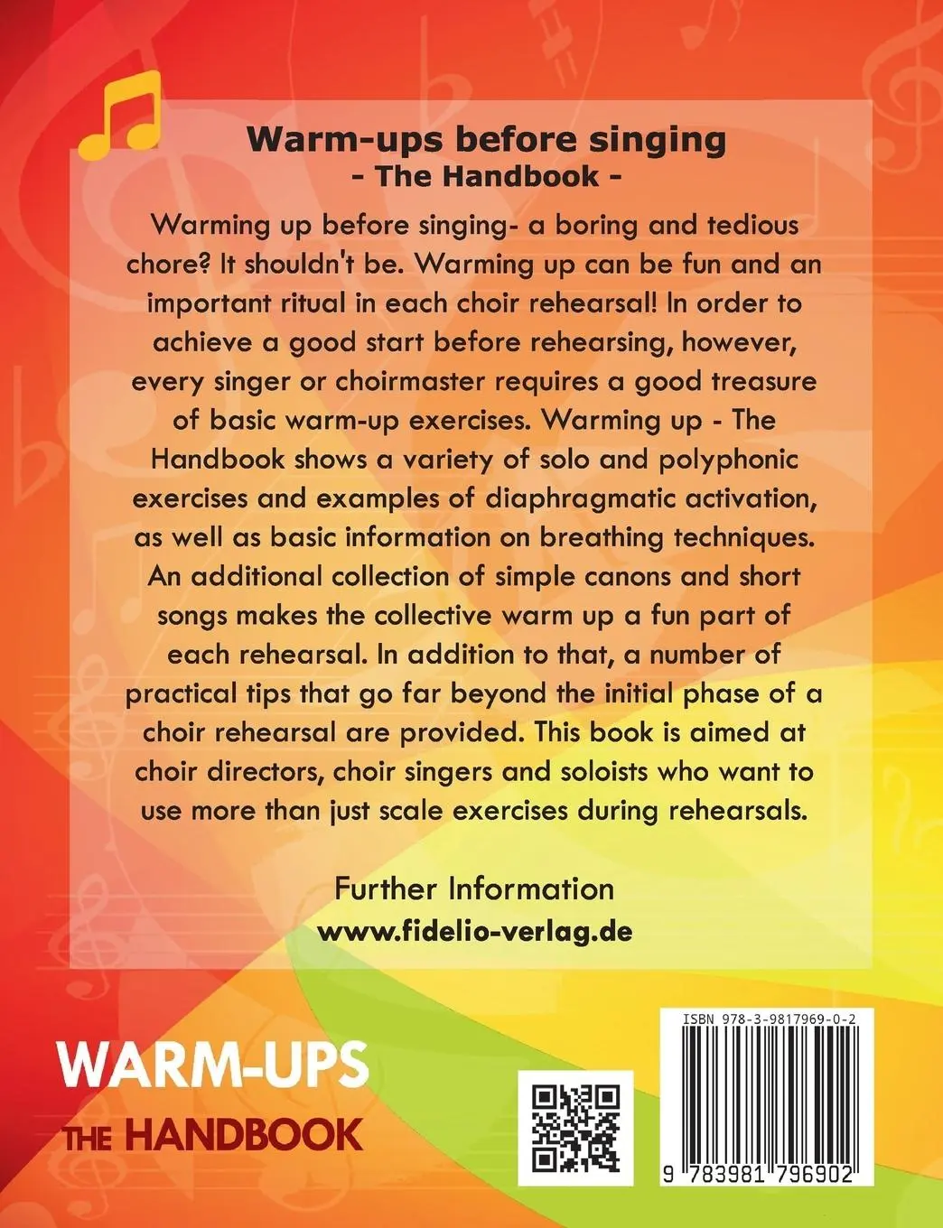 Rückseite: 9783981796902 | Warm-ups before singing | The Handbook | Benedikt Lorse | Taschenbuch
