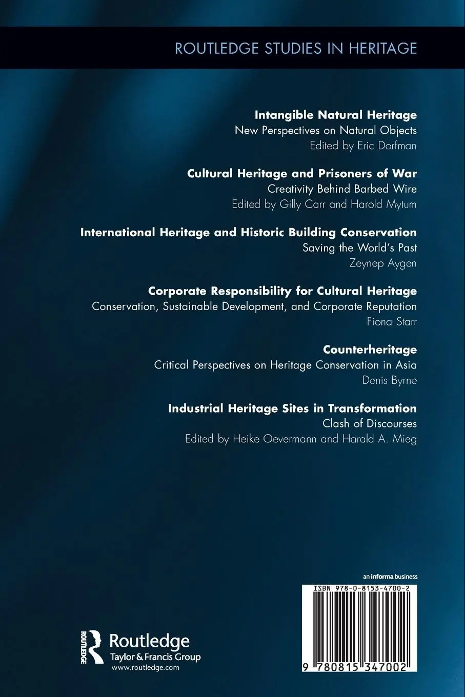 Rückseite: 9780815347002 | Industrial Heritage Sites in Transformation | Clash of Discourses