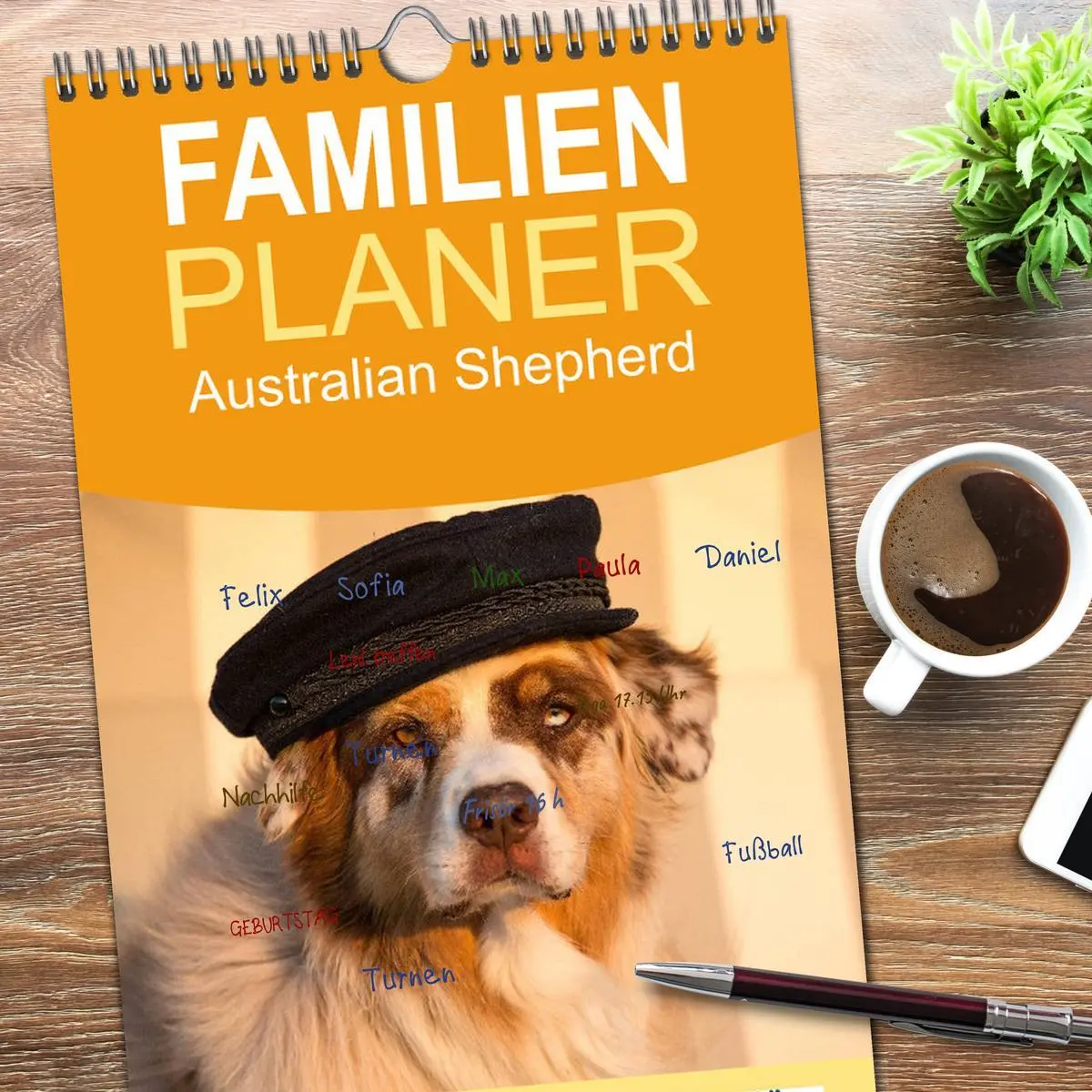 Bild: 9783516517002 | Familienplaner 2026 - Australian Shepherd mit 5 Spalten...