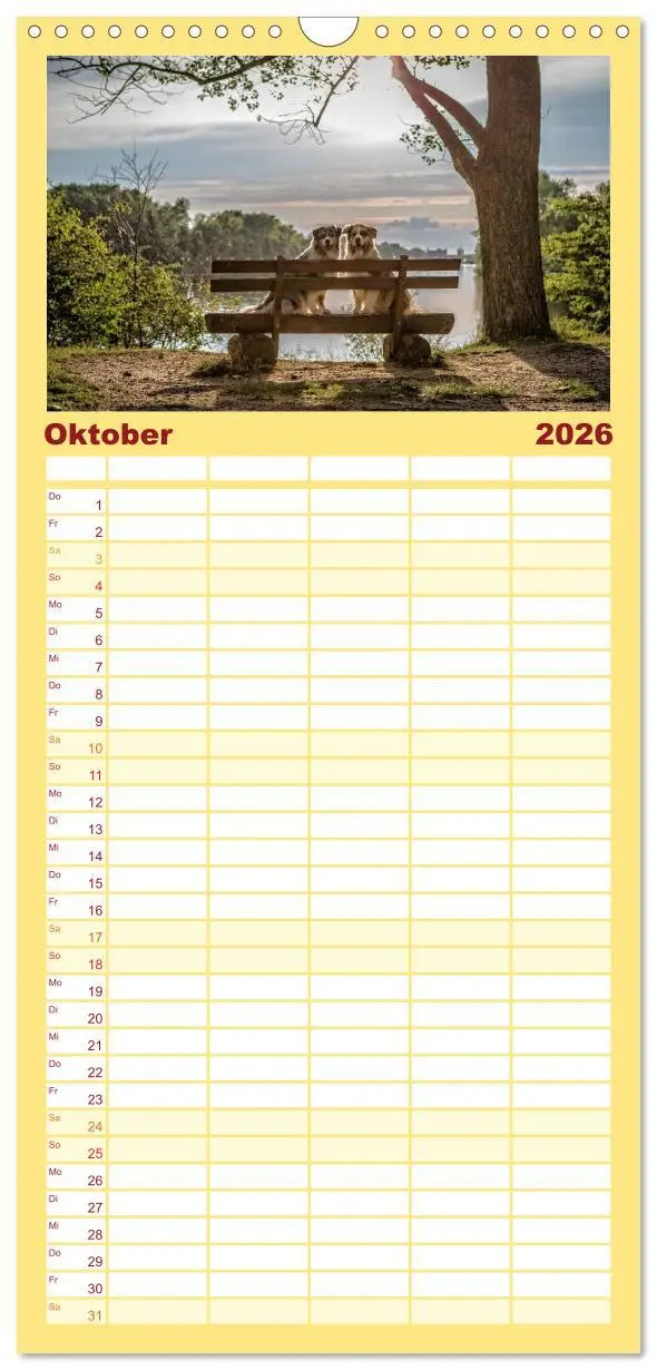 Bild: 9783516517002 | Familienplaner 2026 - Australian Shepherd mit 5 Spalten...