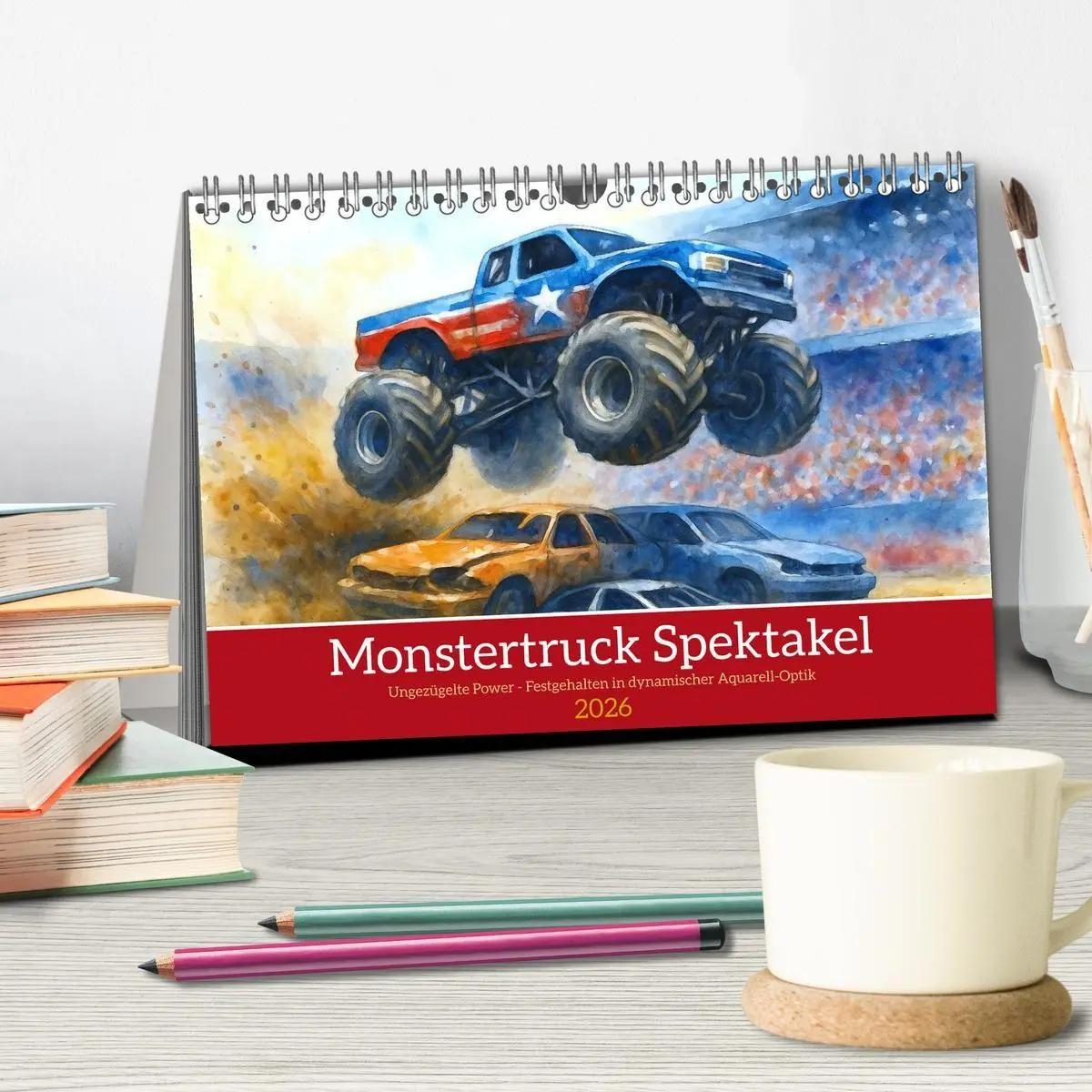 Bild: 9783516687002 | Monstertruck Spektakel (Tischkalender 2026 DIN A5 quer), CALVENDO...