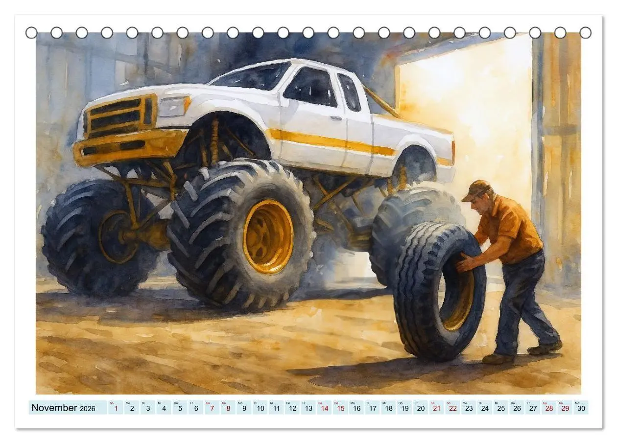 Bild: 9783516687002 | Monstertruck Spektakel (Tischkalender 2026 DIN A5 quer), CALVENDO...