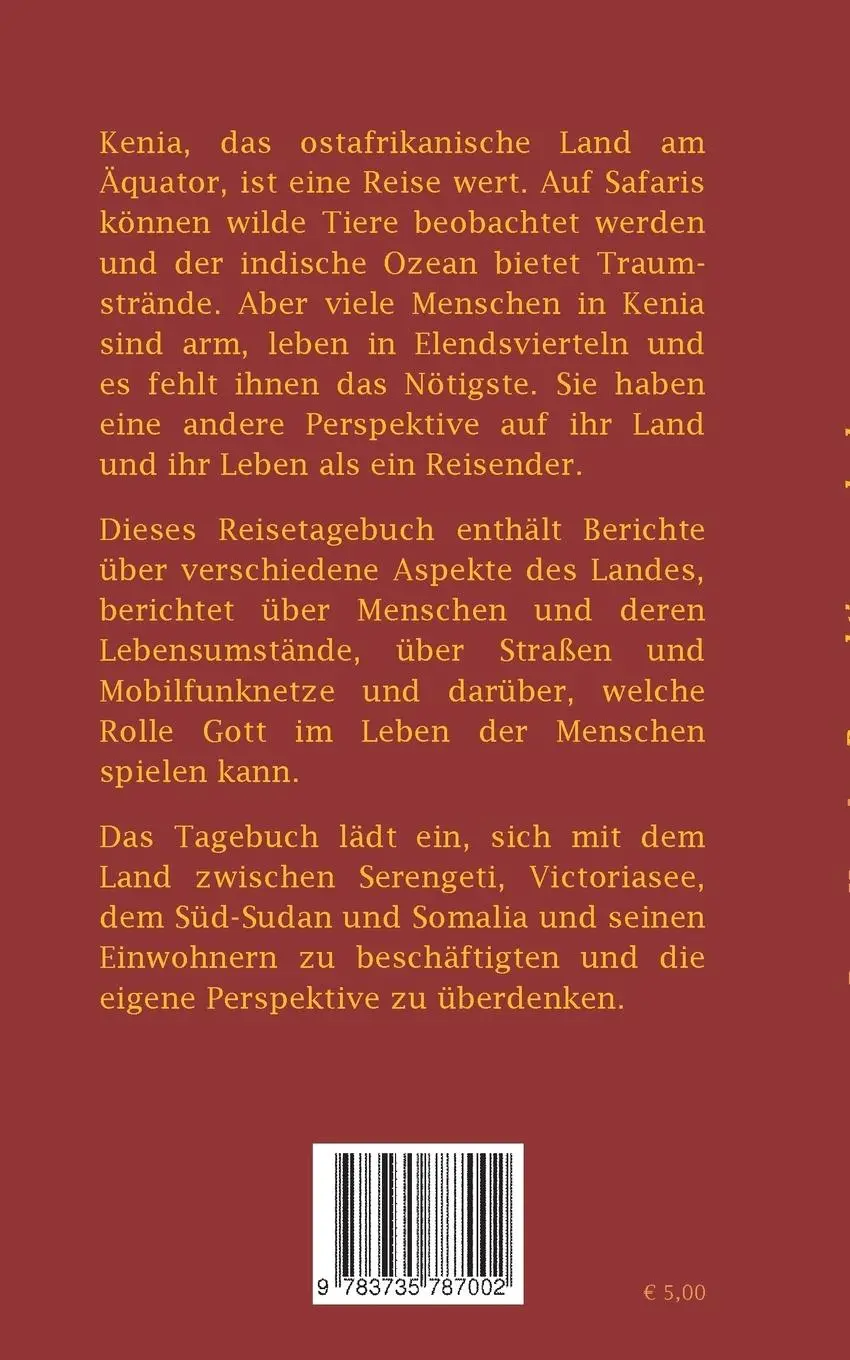 Rückseite: 9783735787002 | Perspektivenwechsel | Tagebuch einer Reise nach Kenia | Peter Hermle