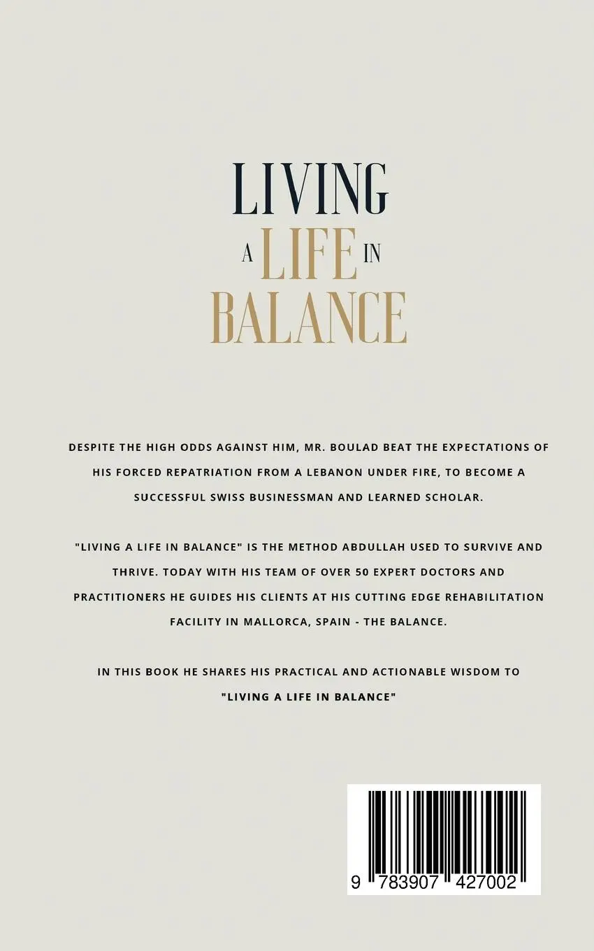 Rückseite: 9783907427002 | Living a Life in Balance | Abdullah Boulad | Taschenbuch | Englisch