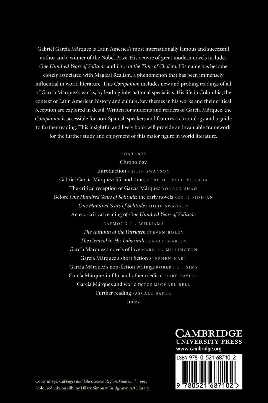 Rückseite: 9780521687102 | The Cambridge Companion to Gabriel Garcia Marquez | Philip Swanson