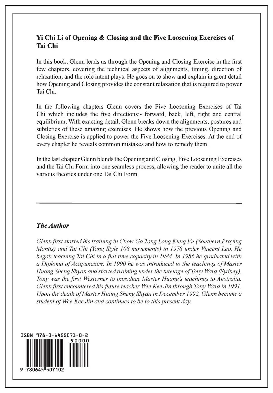 Rückseite: 9780645507102 | Yi Chi Li of Opening &amp; Closing and the Five Loosening Exercises of...
