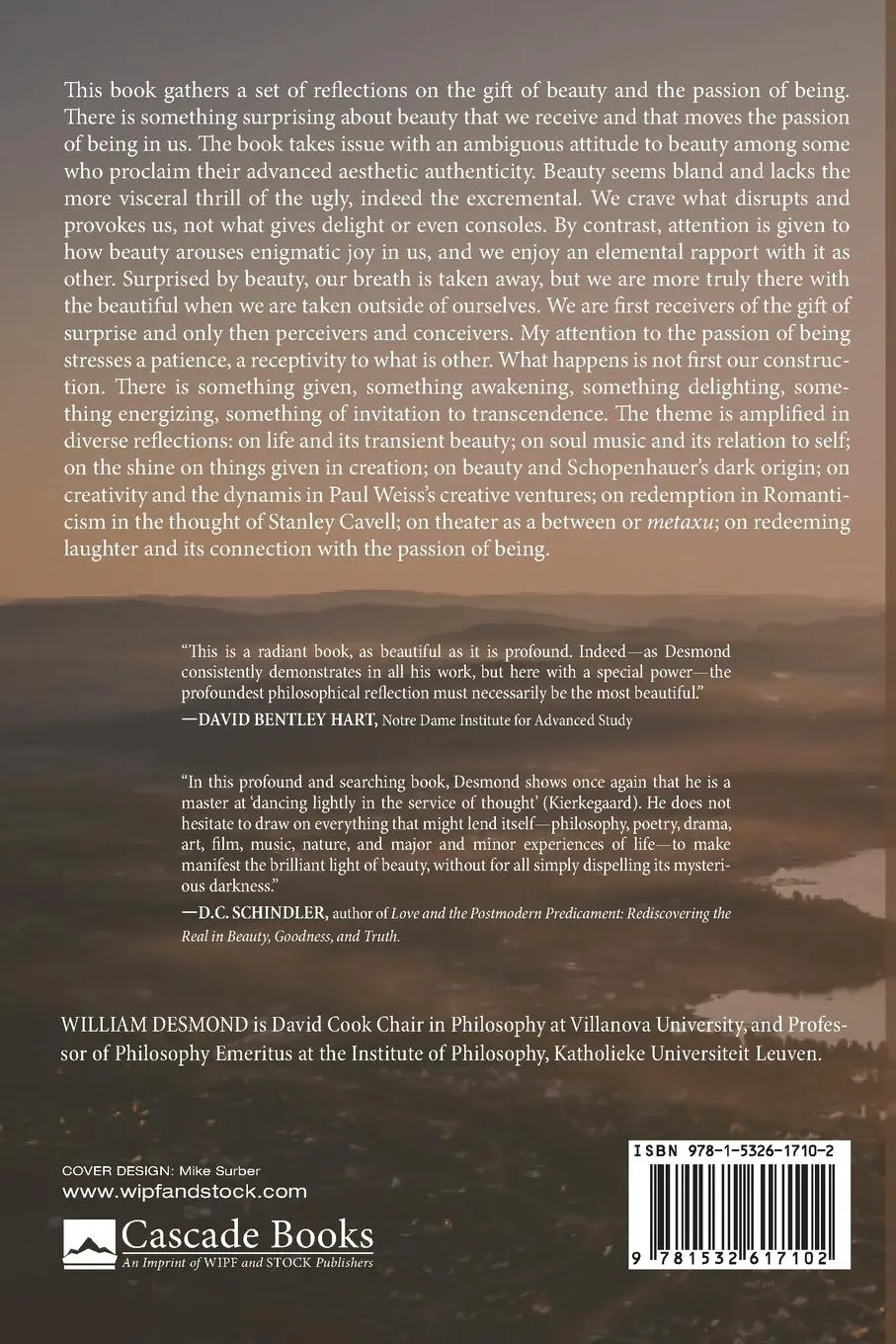 Rückseite: 9781532617102 | The Gift of Beauty and the Passion of Being | William Desmond | Buch