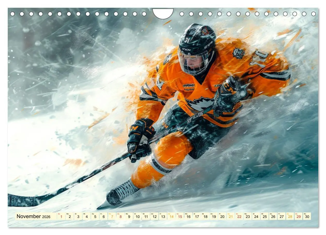 Bild: 9783457347102 | Eishockey - tolle Momente (Wandkalender 2026 DIN A4 quer), CALVENDO...