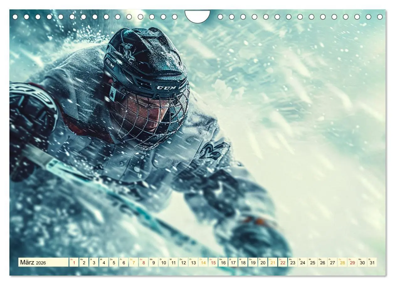 Bild: 9783457347102 | Eishockey - tolle Momente (Wandkalender 2026 DIN A4 quer), CALVENDO...