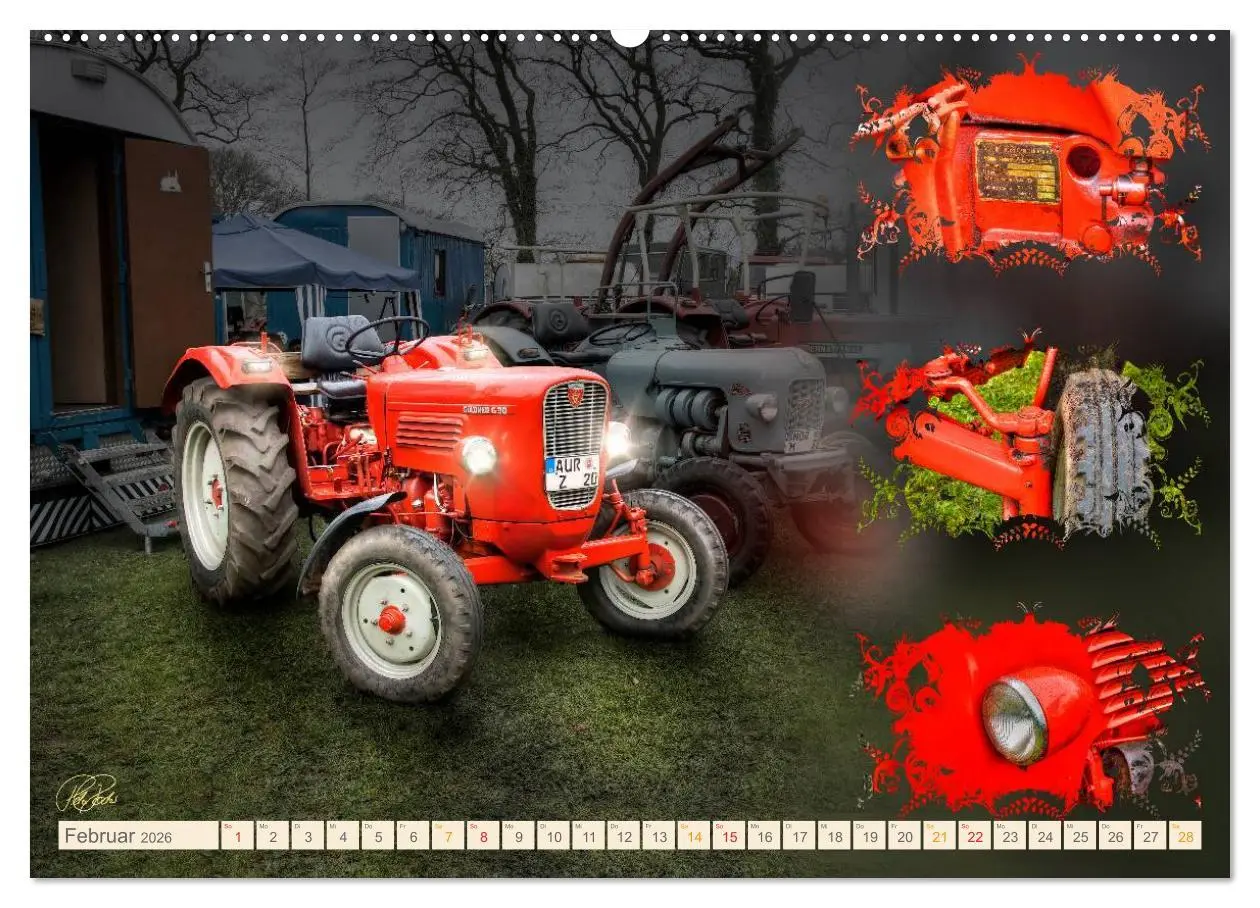 Bild: 9783516057102 | Oldtimer - Traktoren Parade (hochwertiger Premium Wandkalender 2026...