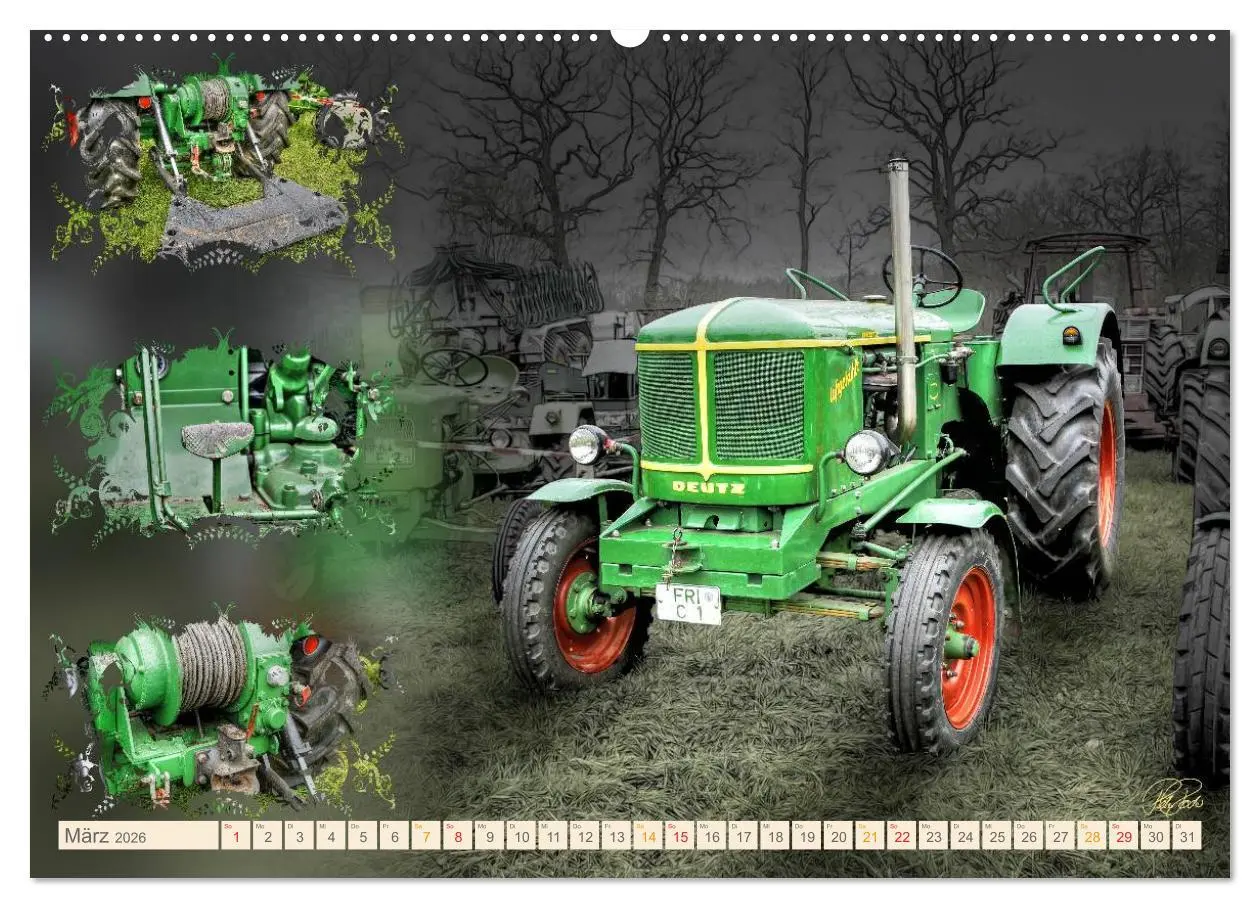 Bild: 9783516057102 | Oldtimer - Traktoren Parade (hochwertiger Premium Wandkalender 2026...