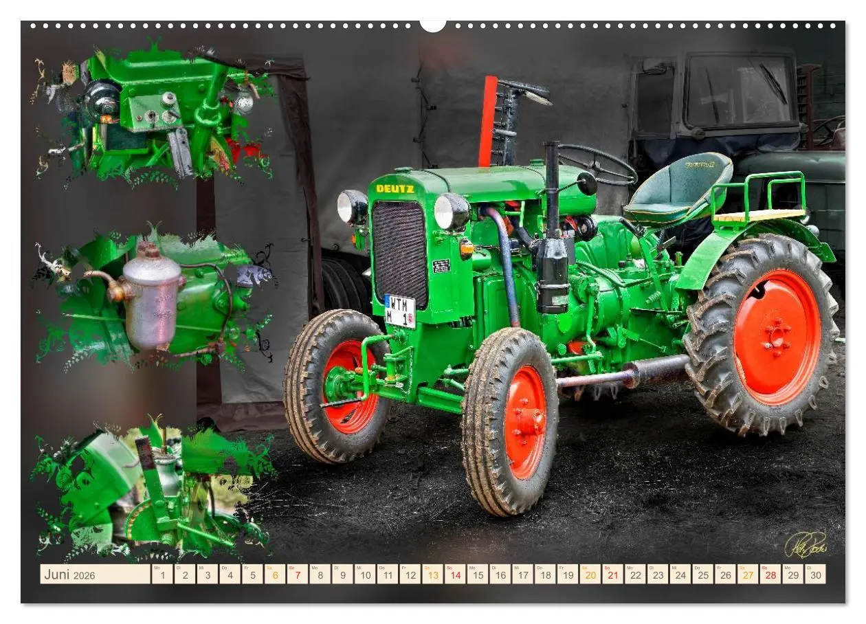 Bild: 9783516057102 | Oldtimer - Traktoren Parade (hochwertiger Premium Wandkalender 2026...