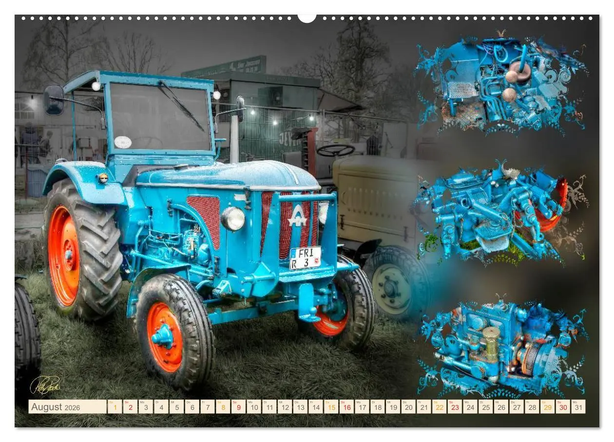 Bild: 9783516057102 | Oldtimer - Traktoren Parade (hochwertiger Premium Wandkalender 2026...