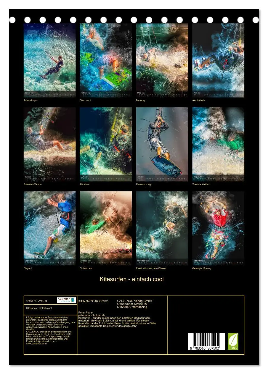 Bild: 9783516367102 | Kitesurfen - einfach cool (Tischkalender 2026 DIN A5 hoch),...