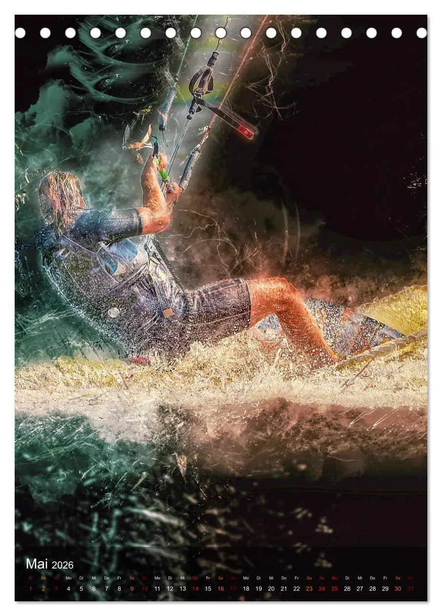 Bild: 9783516367102 | Kitesurfen - einfach cool (Tischkalender 2026 DIN A5 hoch),...