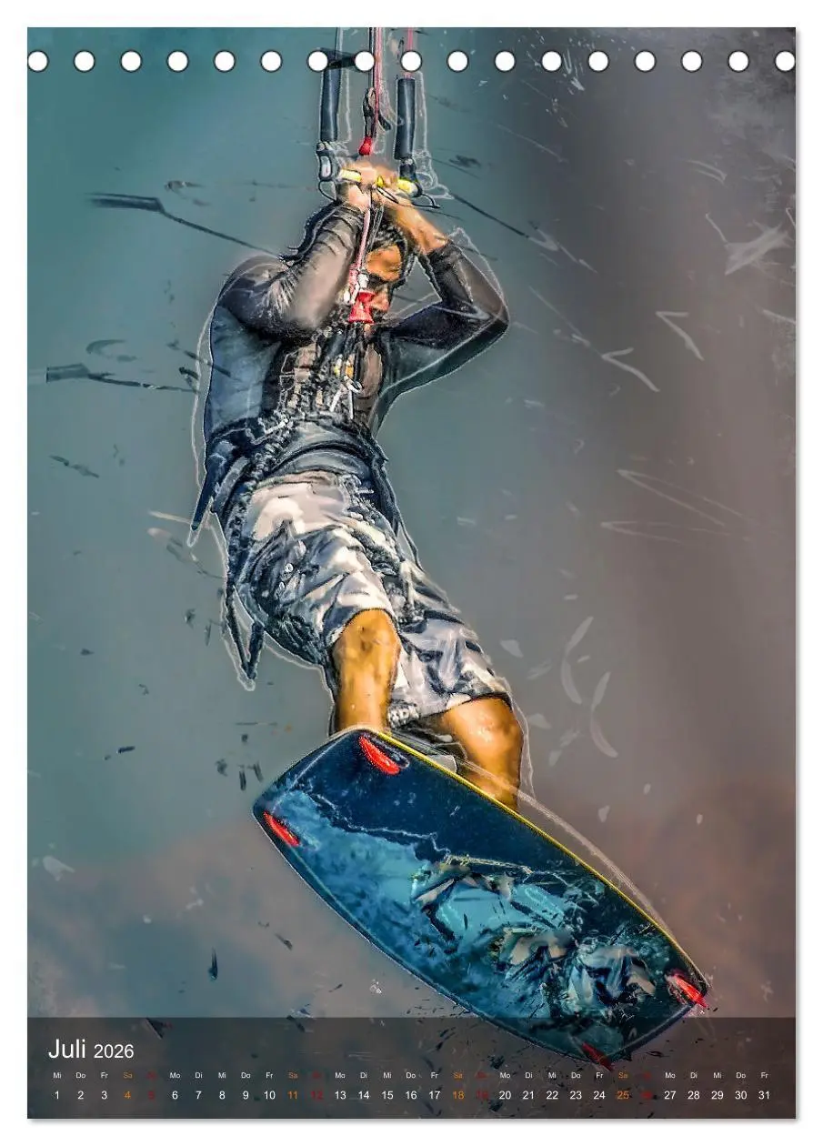 Bild: 9783516367102 | Kitesurfen - einfach cool (Tischkalender 2026 DIN A5 hoch),...