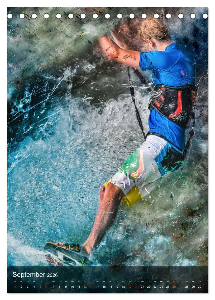 Bild: 9783516367102 | Kitesurfen - einfach cool (Tischkalender 2026 DIN A5 hoch),...