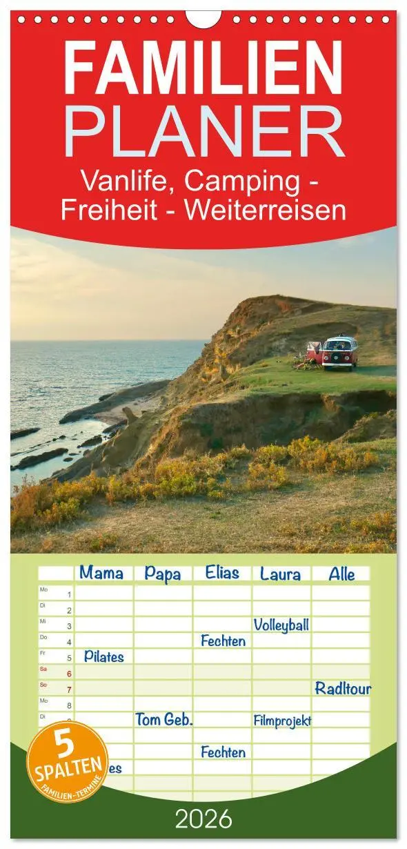 Cover: 9783516507102 | Familienplaner 2026 - Vanlife, Camping - Freiheit - Weiterreisen...