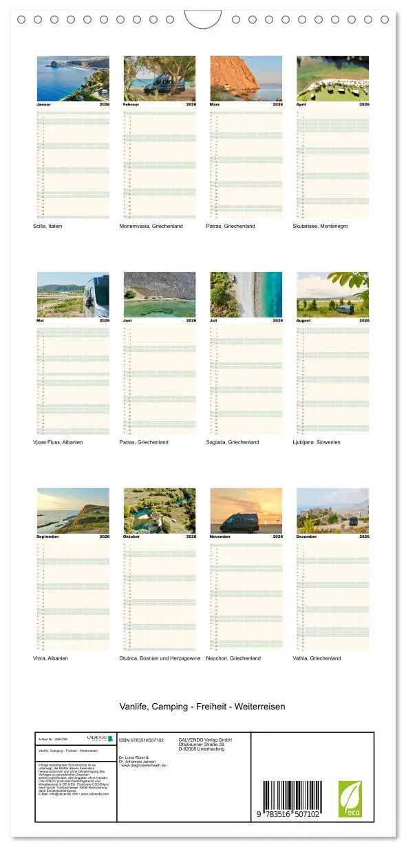 Bild: 9783516507102 | Familienplaner 2026 - Vanlife, Camping - Freiheit - Weiterreisen...
