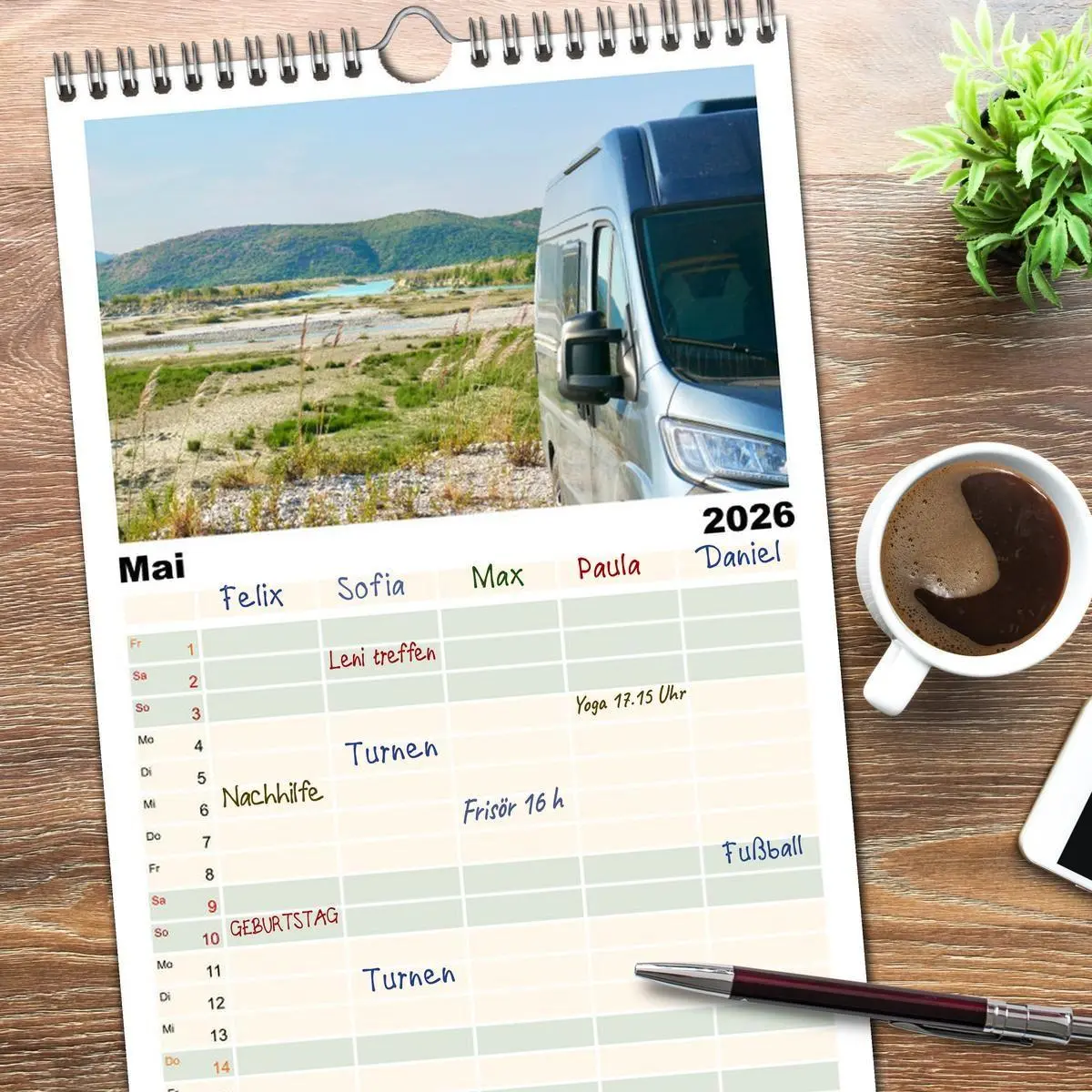 Bild: 9783516507102 | Familienplaner 2026 - Vanlife, Camping - Freiheit - Weiterreisen...