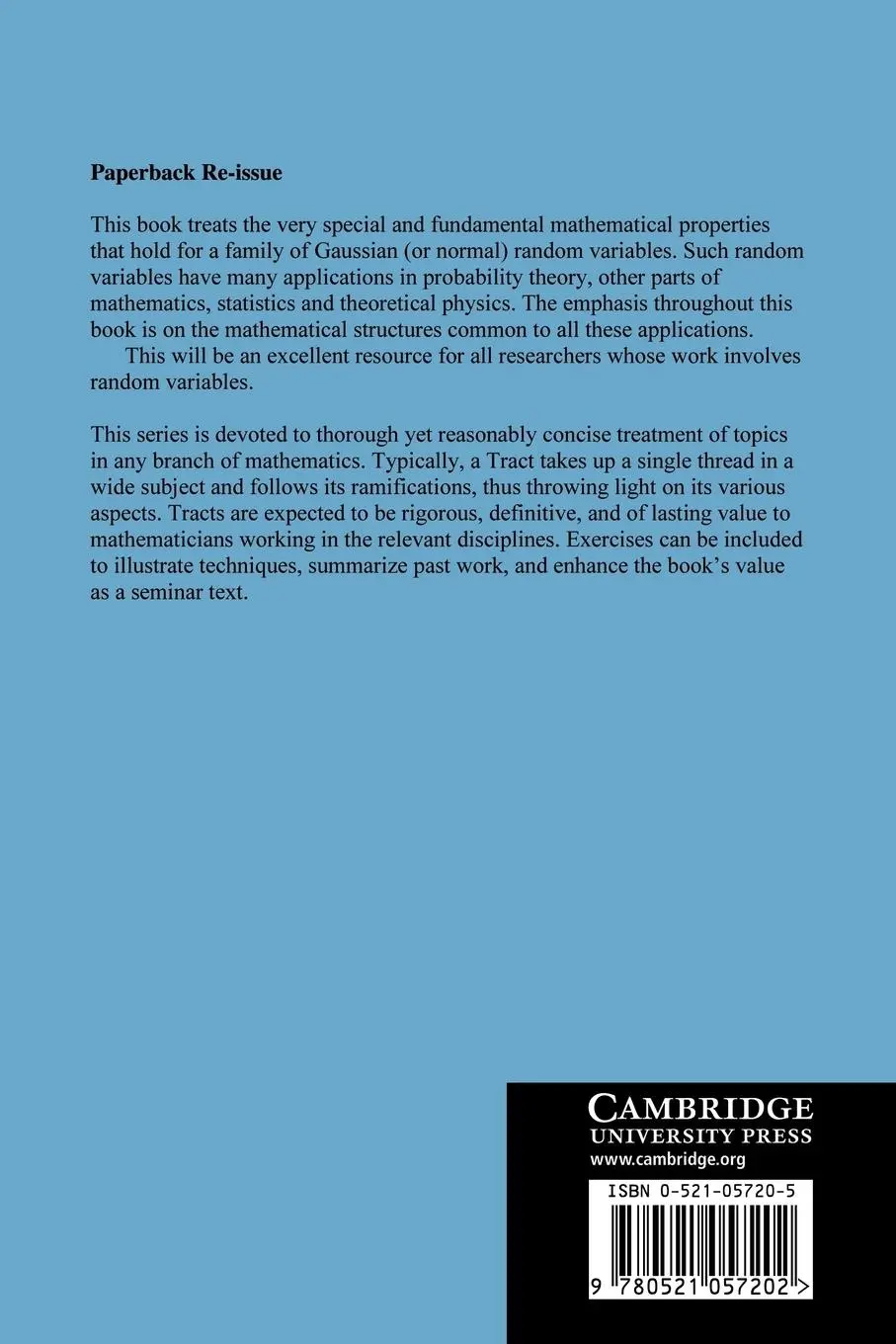 Rückseite: 9780521057202 | Gaussian Hilbert Spaces | Svante Janson | Taschenbuch | Englisch