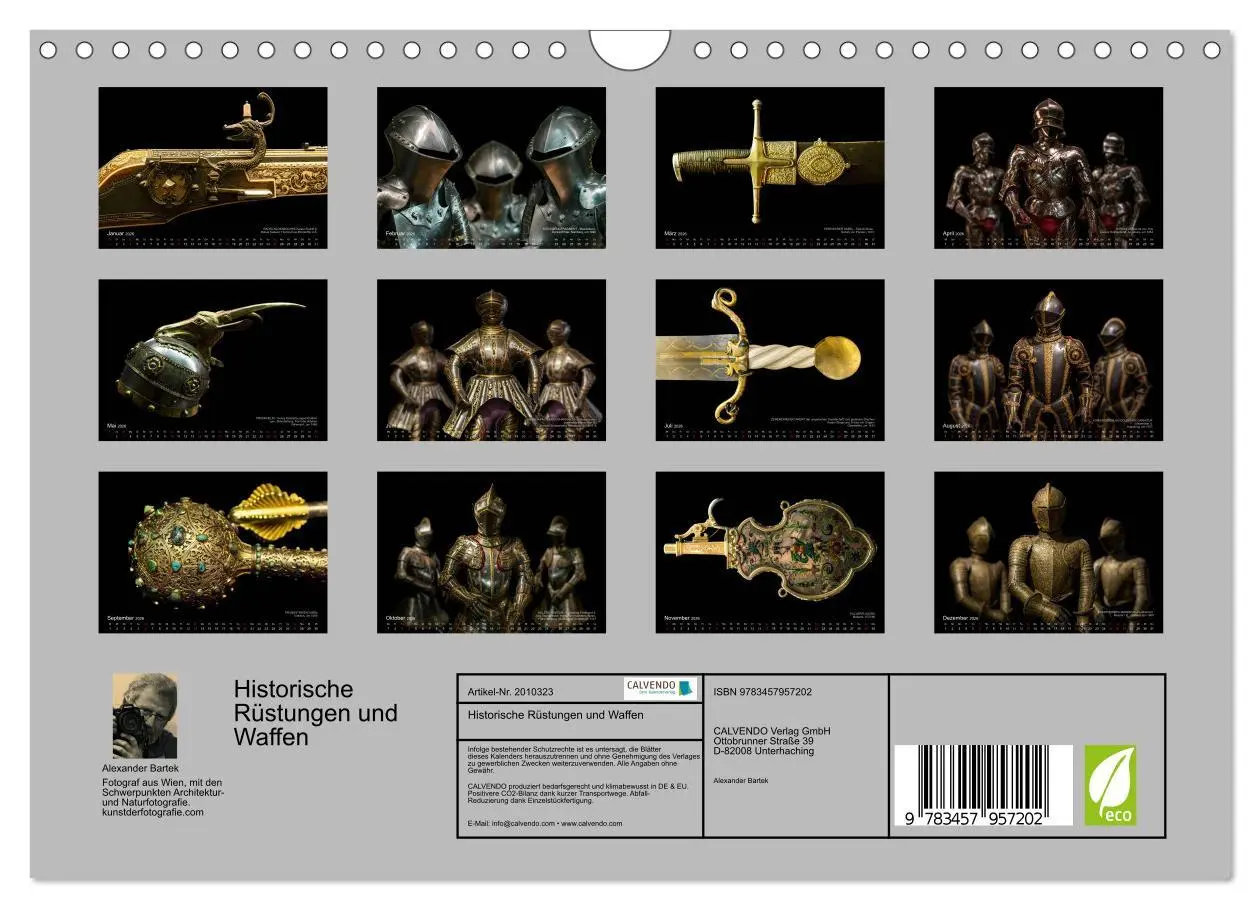 Bild: 9783457957202 | Historische Rüstungen und Waffen (Wandkalender 2026 DIN A4 quer),...