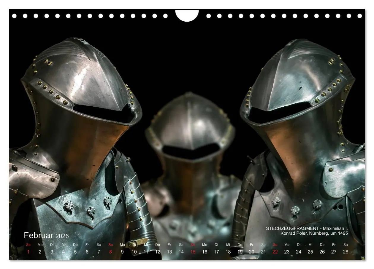 Bild: 9783457957202 | Historische Rüstungen und Waffen (Wandkalender 2026 DIN A4 quer),...