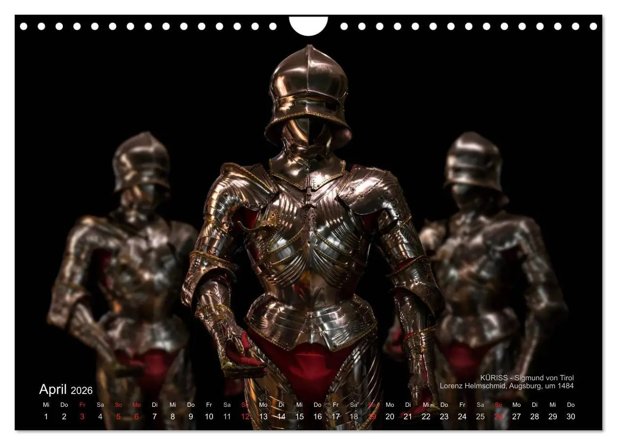 Bild: 9783457957202 | Historische Rüstungen und Waffen (Wandkalender 2026 DIN A4 quer),...