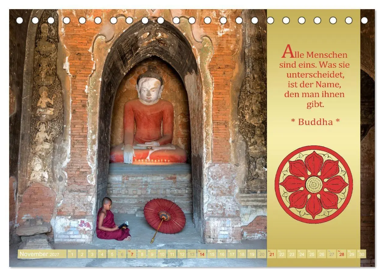 Bild: 9783569517202 | BUDDHAS WORTE - Buddhistische Weisheiten (Tischkalender 2027 DIN A5...