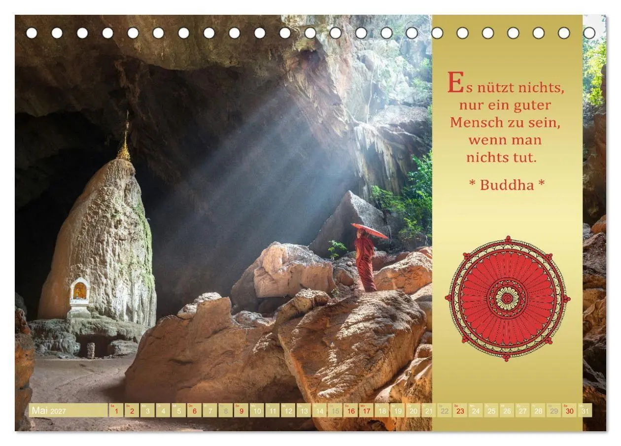 Bild: 9783569517202 | BUDDHAS WORTE - Buddhistische Weisheiten (Tischkalender 2027 DIN A5...