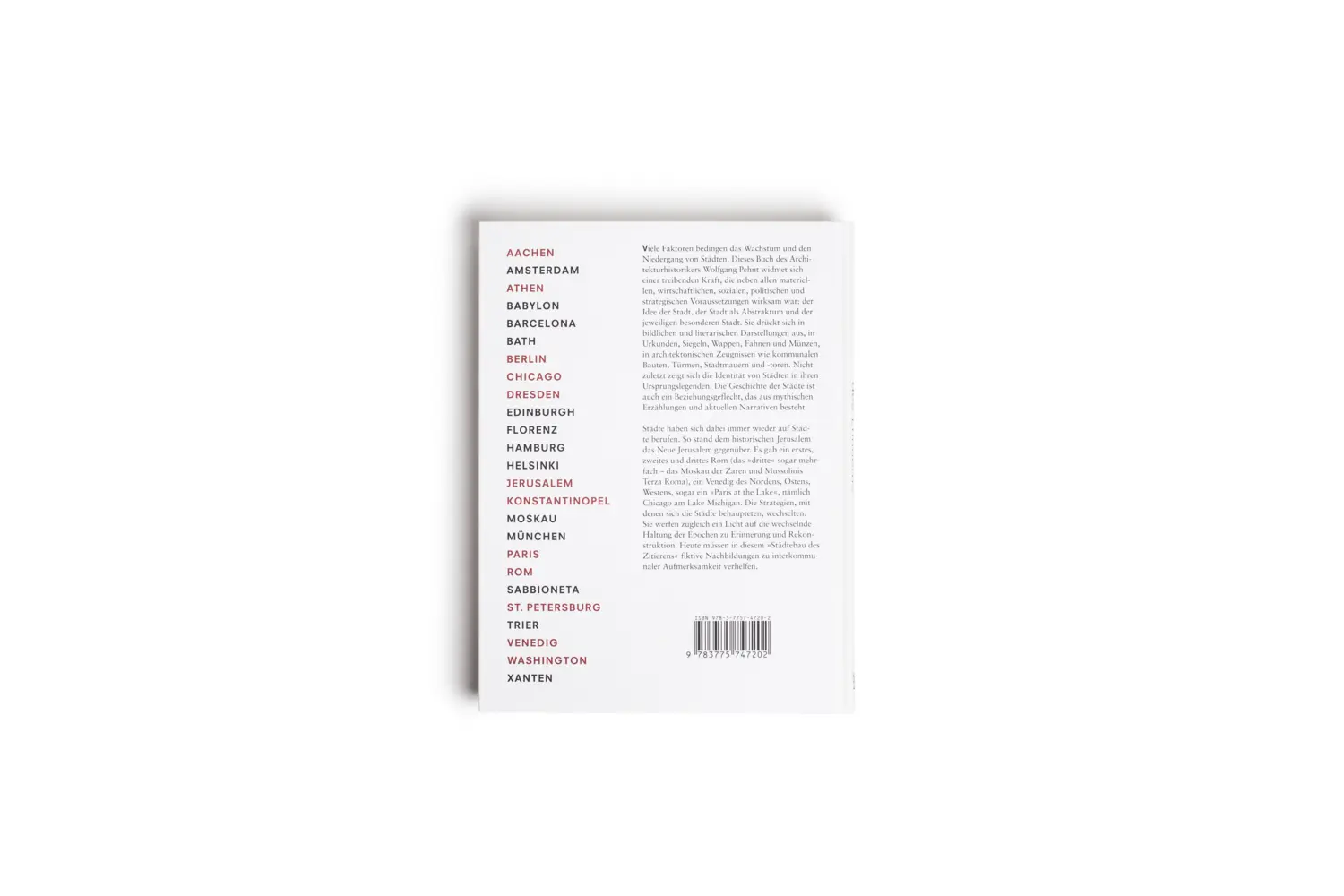 Bild: 9783775747202 | Wolfgang Pehnt. Städtebau des Erinnerns | Wolfgang Pehnt | Buch | 2021