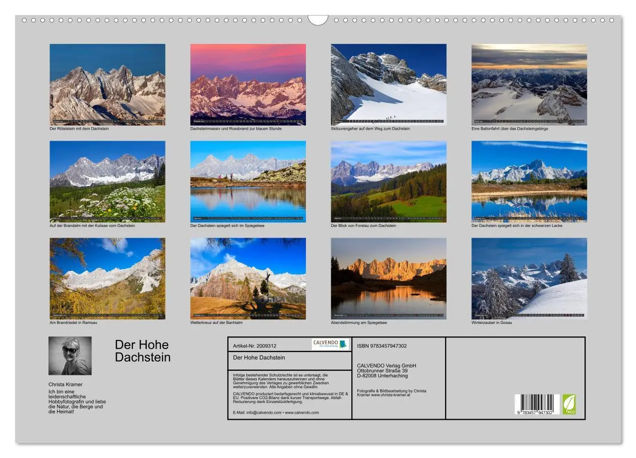 Bild: 9783457947302 | Der Hohe Dachstein (Wandkalender 2026 DIN A2 quer), CALVENDO...