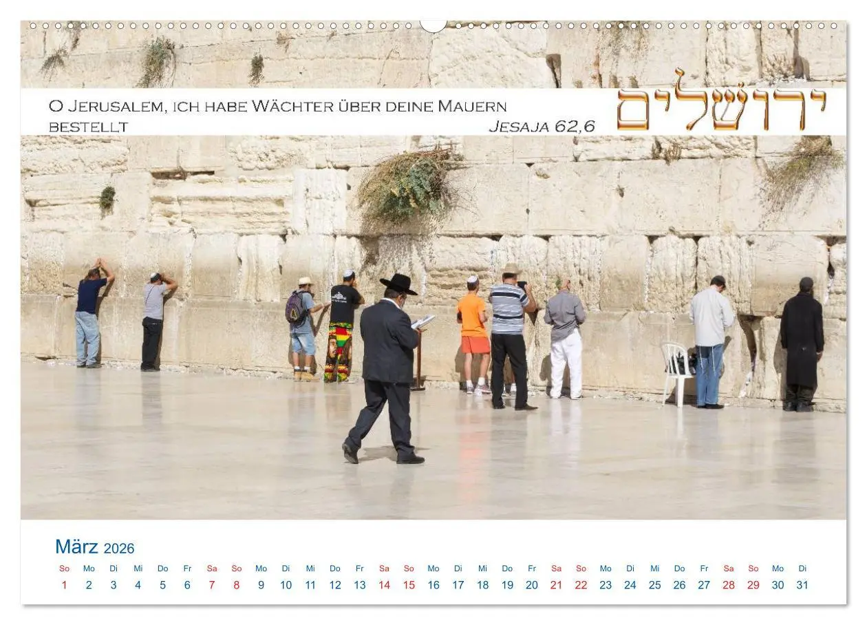 Bild: 9783516107302 | Jerusalem. Kalender mit Bibelworten (Wandkalender 2026 DIN A2...