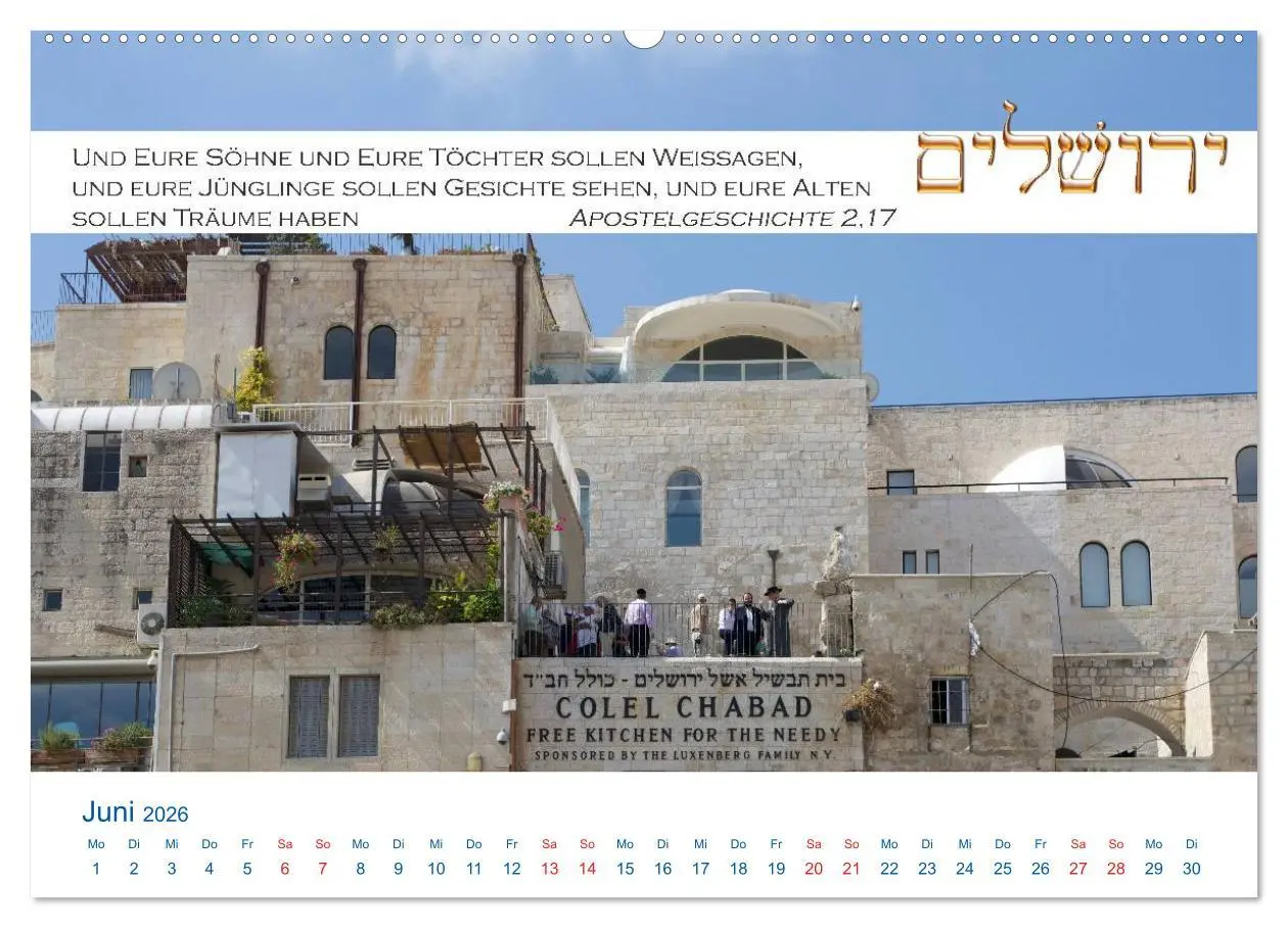 Bild: 9783516107302 | Jerusalem. Kalender mit Bibelworten (Wandkalender 2026 DIN A2...