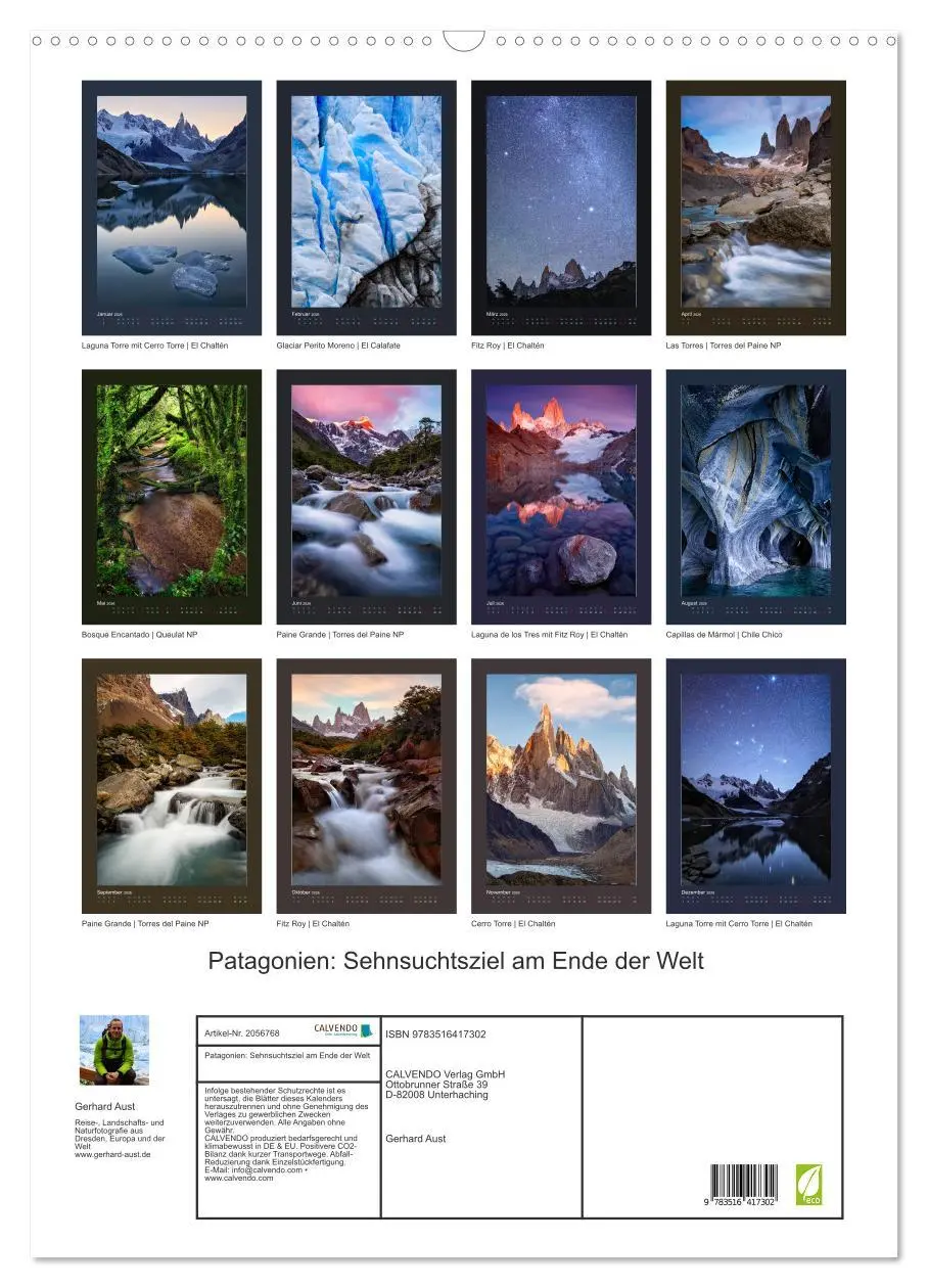 Bild: 9783516417302 | Patagonien: Sehnsuchtsziel am Ende der Welt (Wandkalender 2026 DIN...