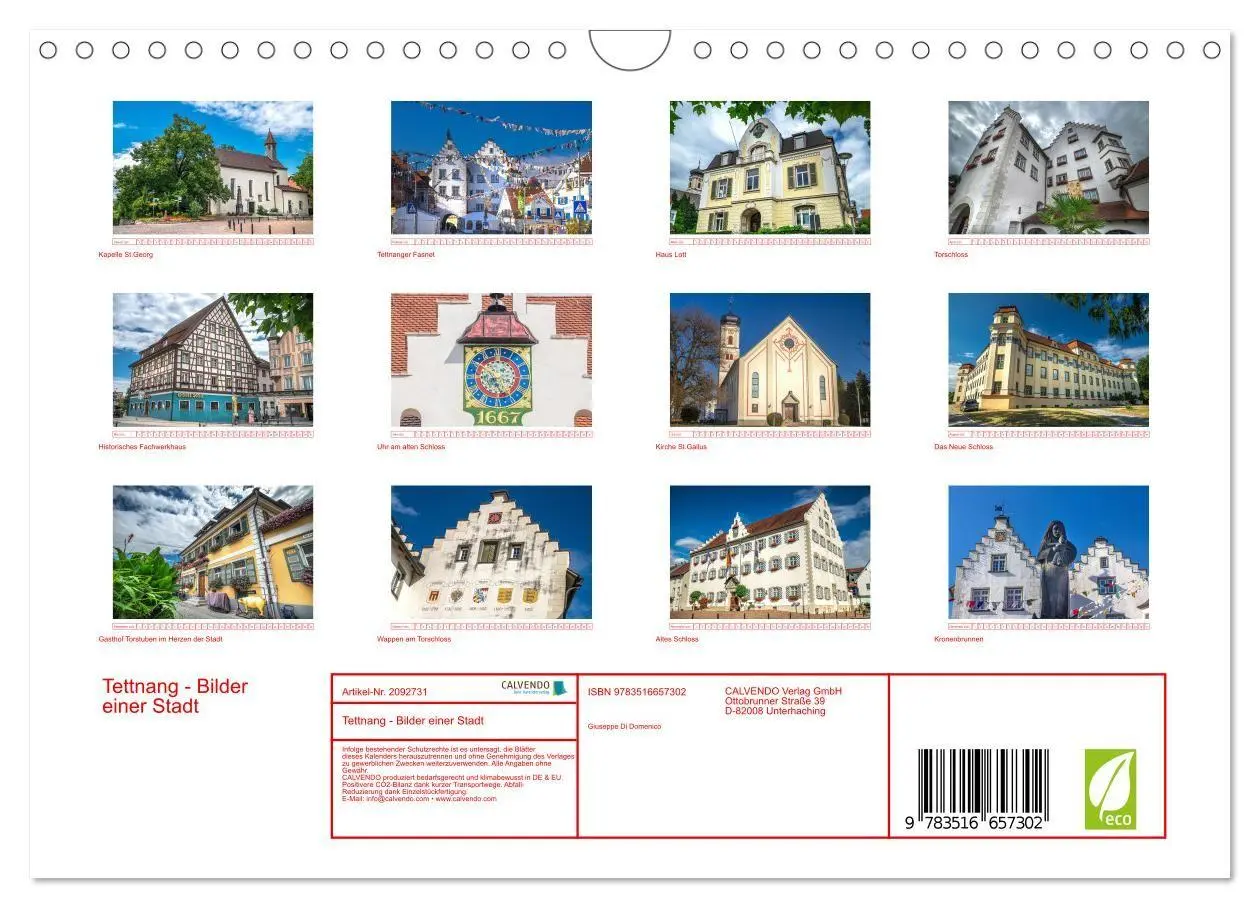 Bild: 9783516657302 | Tettnang - Bilder einer Stadt (Wandkalender 2026 DIN A4 quer),...
