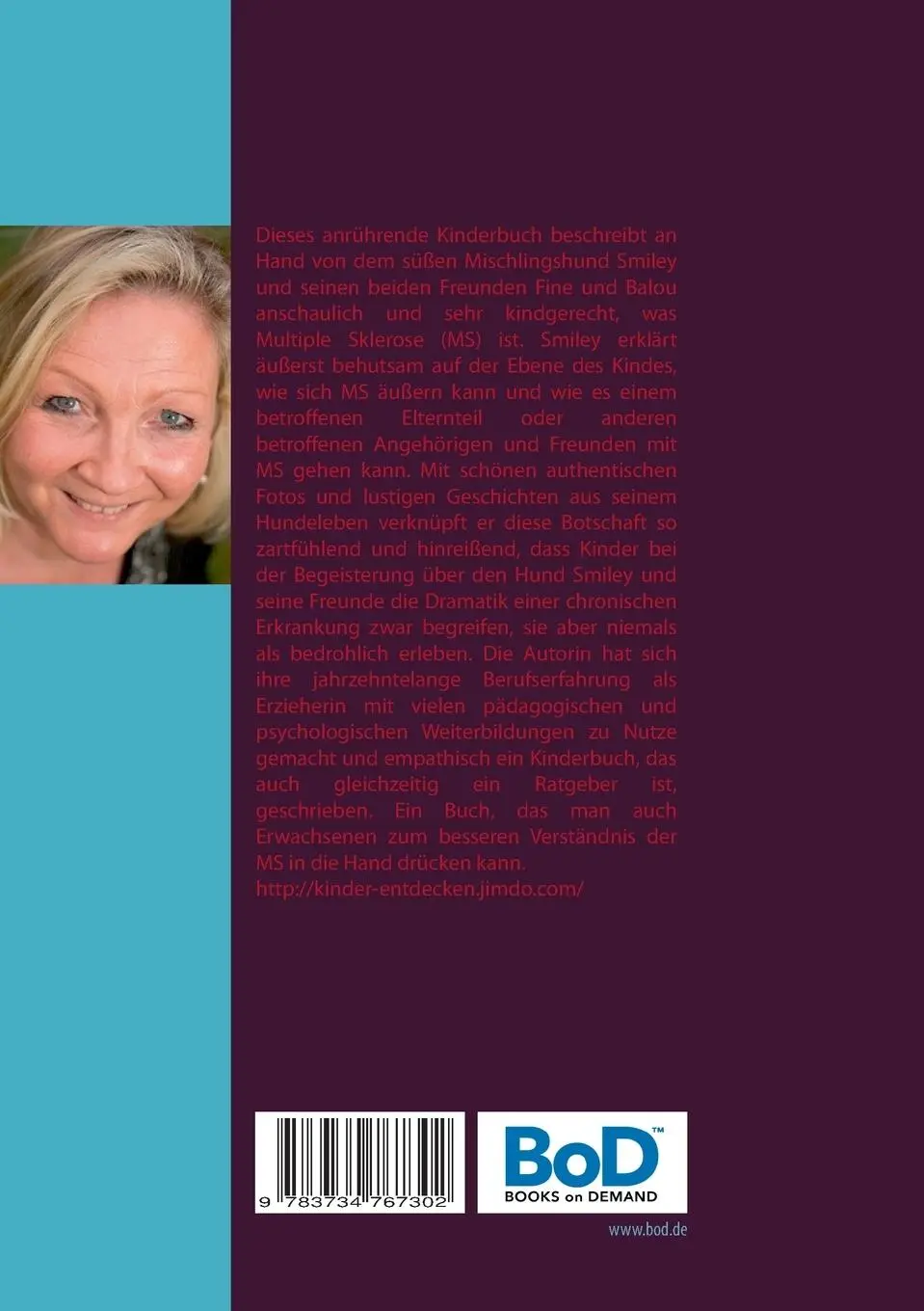 Rückseite: 9783734767302 | Smiley bellt "Hallo MS" | Heike Führ | Taschenbuch | 52 S. | Deutsch