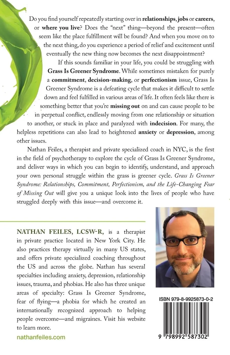 Rückseite: 9798992587302 | Grass Is Greener Syndrome | Nathan Feiles Lcsw-R | Taschenbuch | 2025