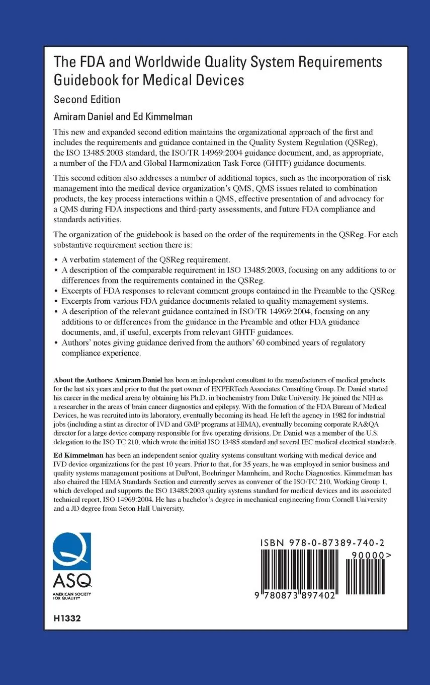 Rückseite: 9780873897402 | The FDA and Worldwide Quality System Requirements Guidebook for...