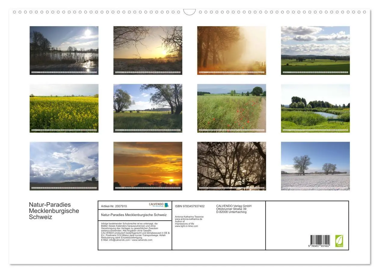 Bild: 9783457937402 | Natur-Paradies Mecklenburgische Schweiz (Wandkalender 2026 DIN A2...