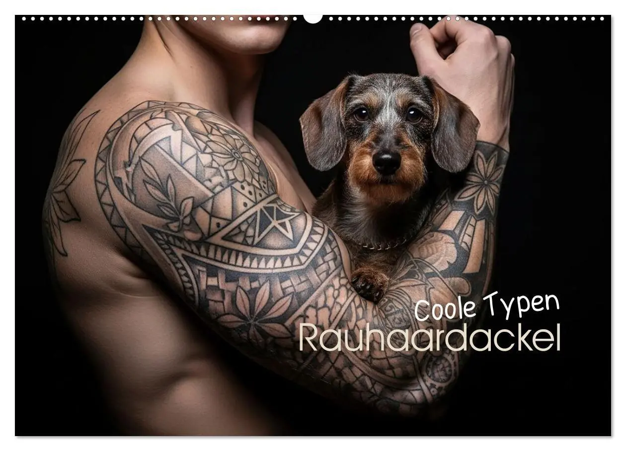Cover: 9783516717402 | Coole Typen - Rauhaardackel (Wandkalender 2026 DIN A2 quer),...